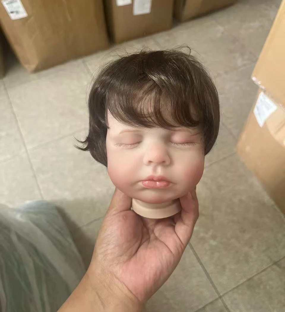 

19-дюймовый уже окрашенный комплект куклы реборн Loulou для сна новорожденного 3D кожа с видимыми венами Muñeca Kit Reborn Rooted Hair