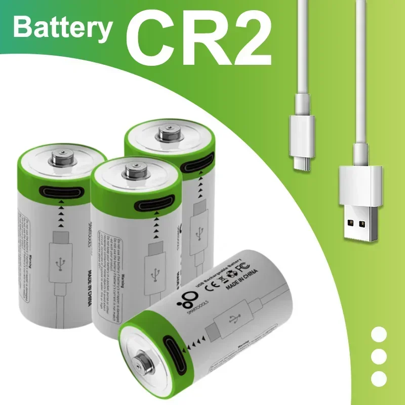 Batteria ricaricabile agli ioni di litio 3.7V CR2 300mah, fotocamera digitale, sicurezza GPS, batteria per dispositivi medici e altri dispositivi elettronici