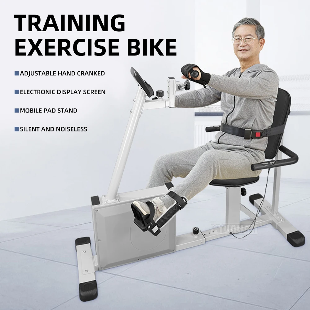 Yunlin Li Recumbent Exercise Bike for Home Use Full Body Workout Fitness Training Equipment in Black Color