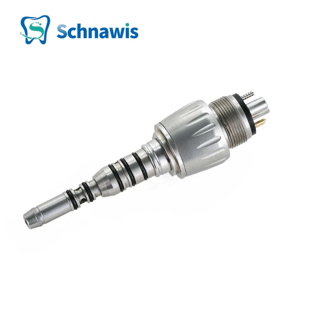 Schnawis-Turbina De Fibra Óptica Dental, Acoplamento Rápido, LED, Conector Do Motor, Odontologia Água Interna, Motor De Ar, Velocidade lenta, Peça De Mão