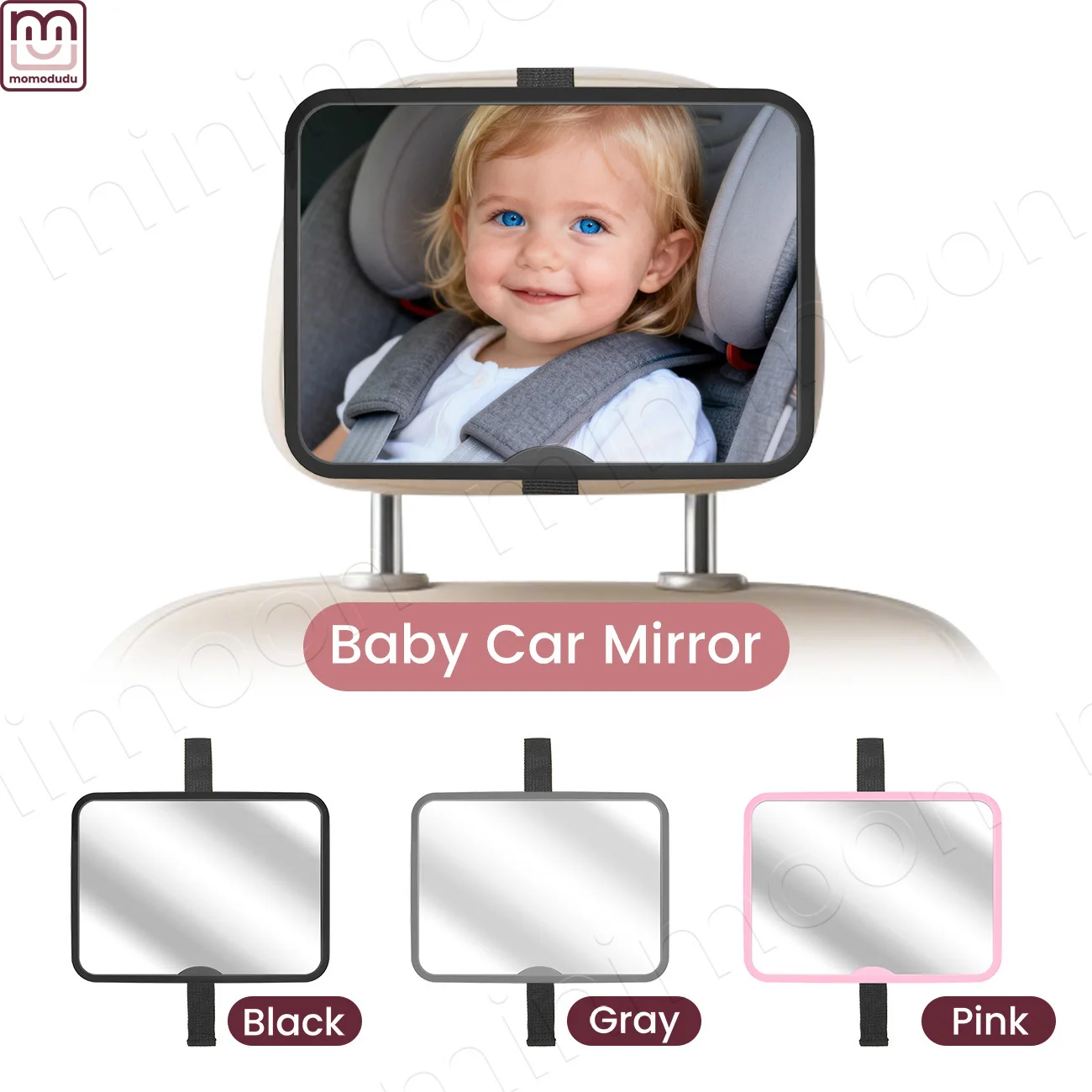 New Style Wide-Angle Baby Car Mirror, Square Rear Seat Safety Monitor for Baby & Child