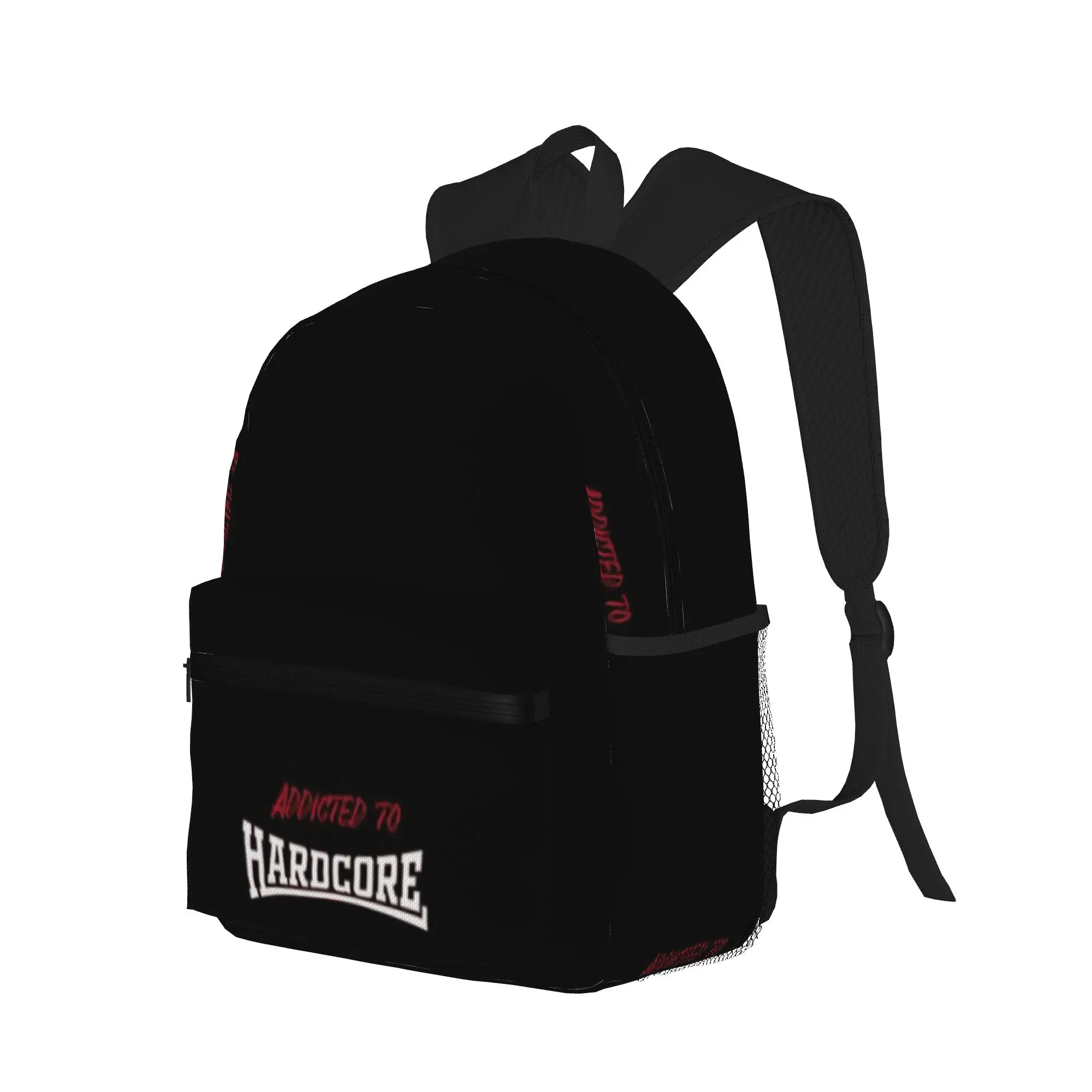 Addicted to Hardcore (White)  Casual Backpack for Students and Adults Feminina backpack