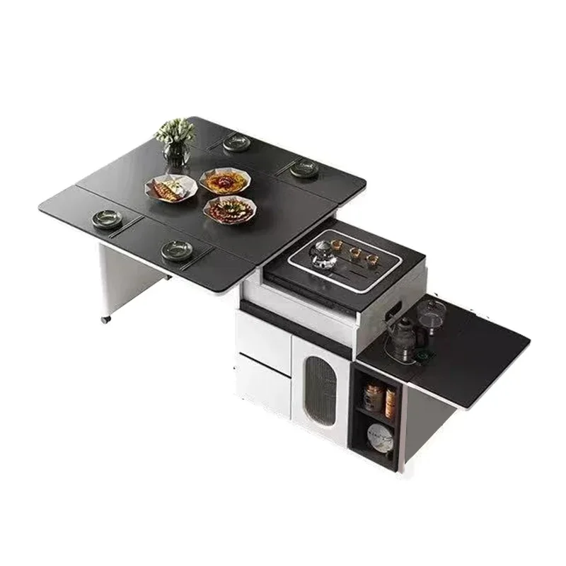 Folding Retractable Mobile Cabinet for Apartment Reinforced Frame Anti-Tip Design Compact Size Easy Assembly Easy to Clean
