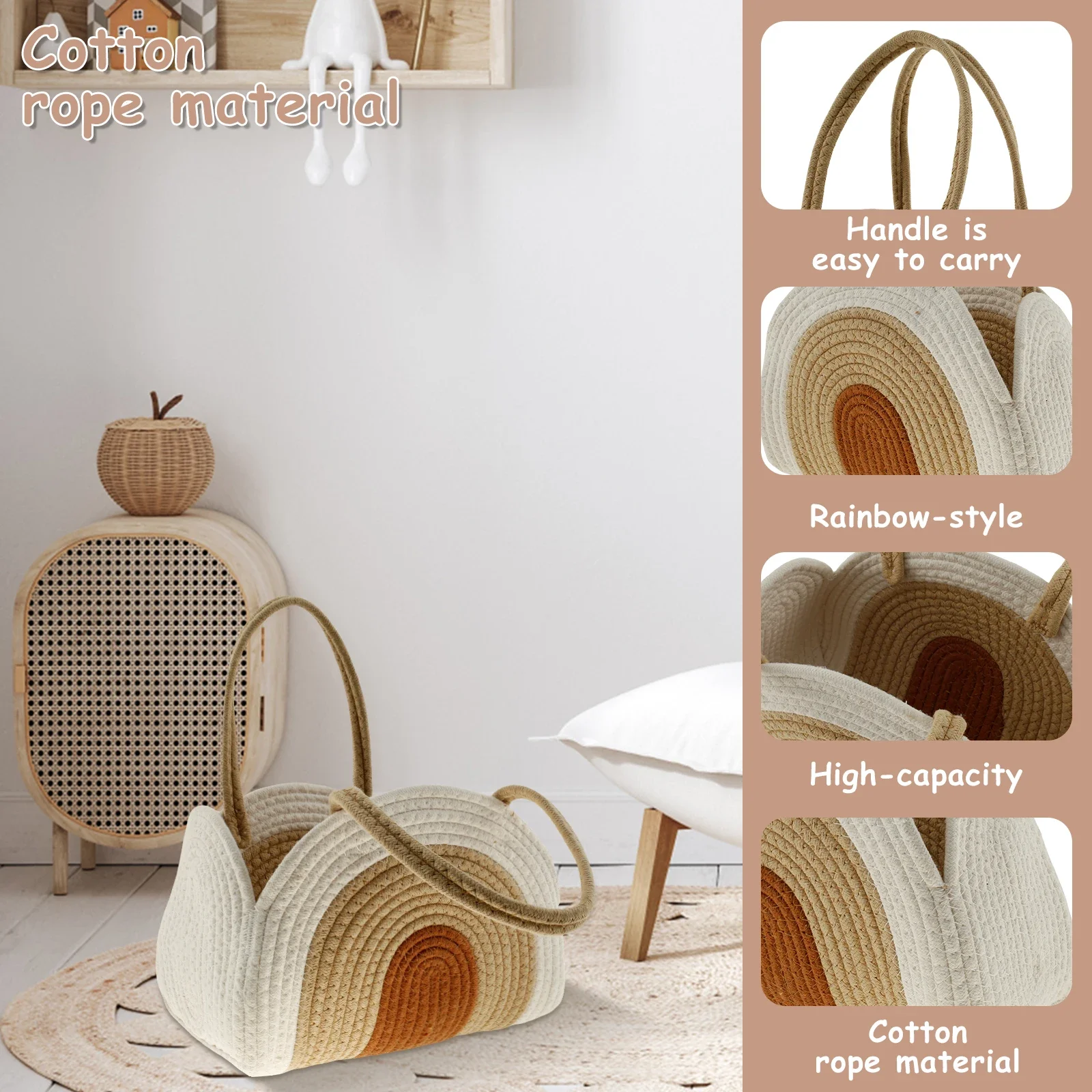Baby Diaper Caddy Bag Portable Mommy Storage Tote Bag Large Capacity Baby Diaper Replacement Stroller Accessorie view 3