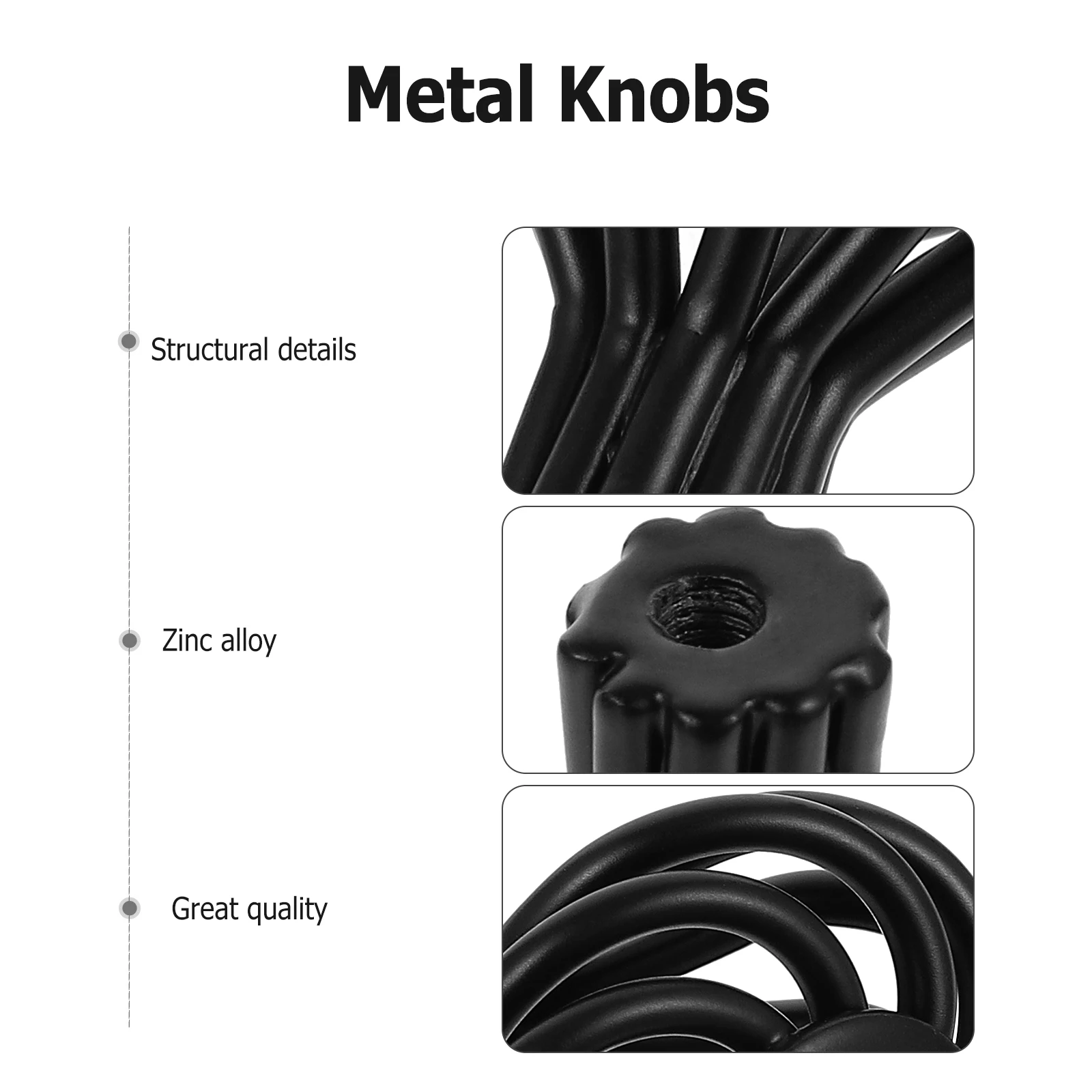 

6pcs Bird Cage Handles Matte Black Small Single Hole Durable Cabinet Closet Knobs Furniture Hardware Party Supplies