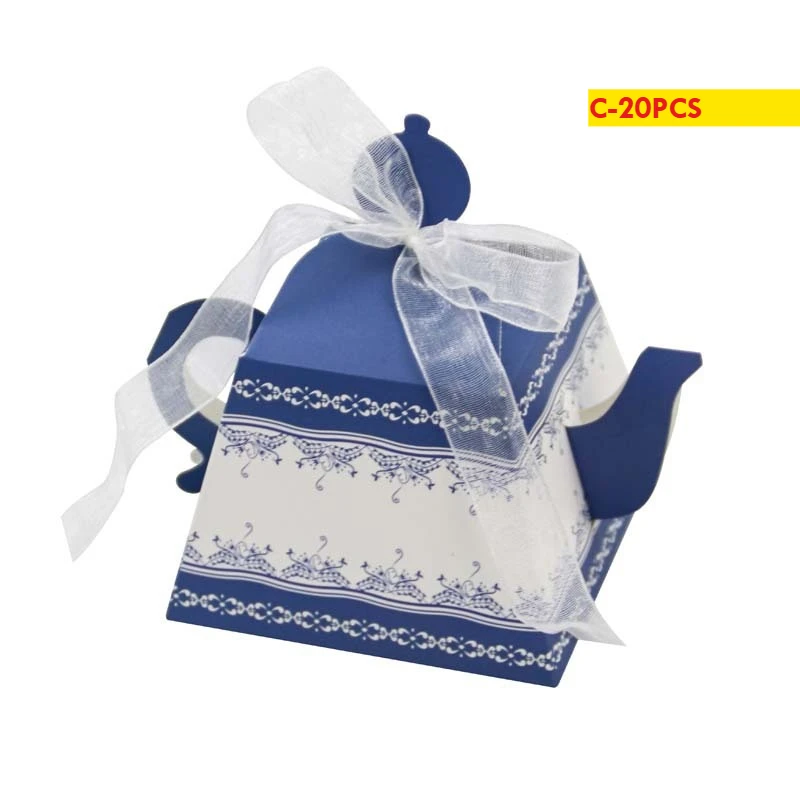 Retro Teapot Shape Paper Candy Box, Wedding Favor