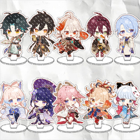 Hot Anime Genshin Acrylic Stand Model Furina Figure Cosplay Plate Holder Topper Birthday Fans Christmas Desk Decor Plate Gift