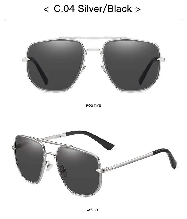 Heißer Verkauf Sonnenbrille Männer Platz Doppel Strahl Mode Dradient Brillen Retro Marke Driving Shades Klassische Gläser UV400 – Detail 3