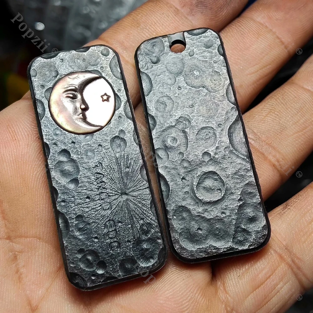 تانجو EDC التيتانيوم منحوتة النيزك الحفرة الميكانيكية دفع المنزلق ألعاب متململة مكتب أدوات تخفيف التوتر القلق اللعب #2