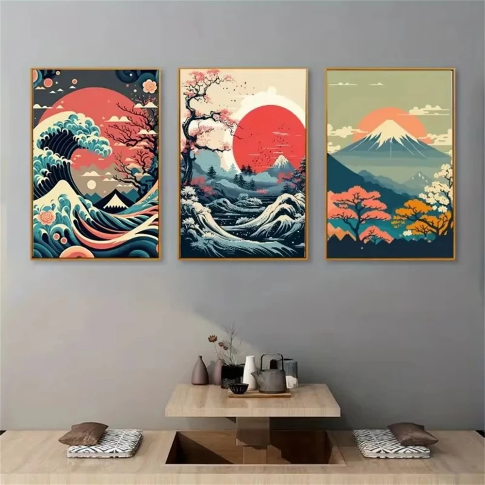 

Japanese Nature Landscape Wall Art Posters And Prints Vintage Scenery Aesthetics Canvas Painting Wall Pictures Living Room Decor