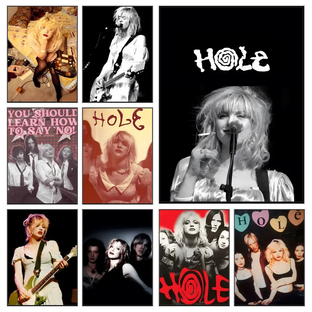 Grunge Band Hole Band Poster Trendy Aesthetic Wall Decor for Dorm & Bedroom