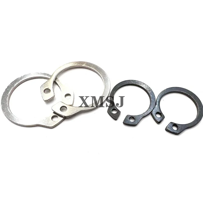 

10/25/50pcs M3 to M40 GB894 304 Stainless Steel Black 65mn Manganese Steel C Type External Circlip Retaining Clip Ring for Shaft