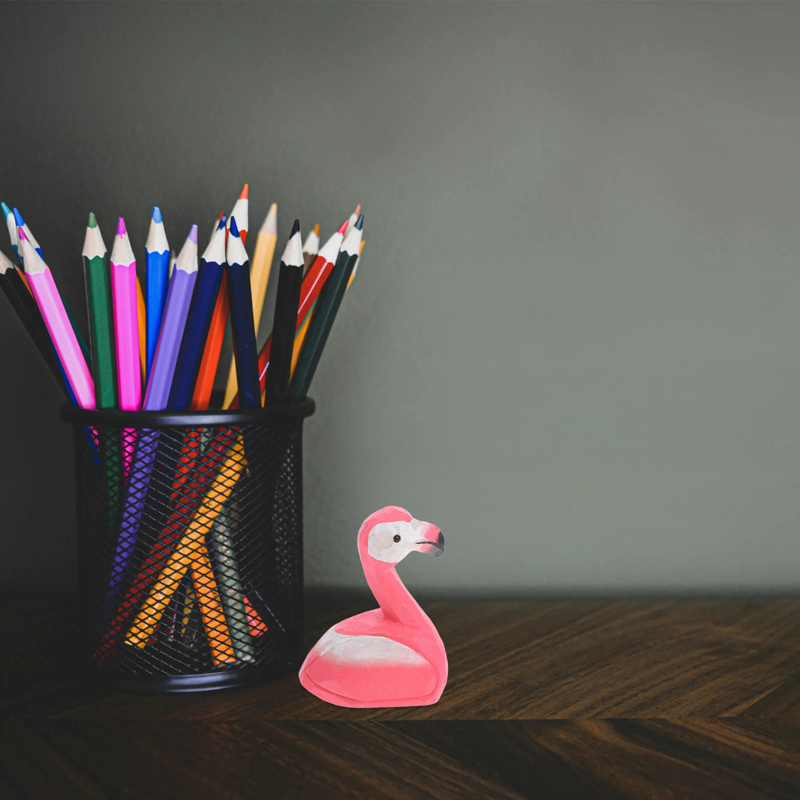 

Flamingo Pencil Sharpener Manual Wooden Sharpener for Kids Cute Portable School Desk Stationery Organizer Pencil