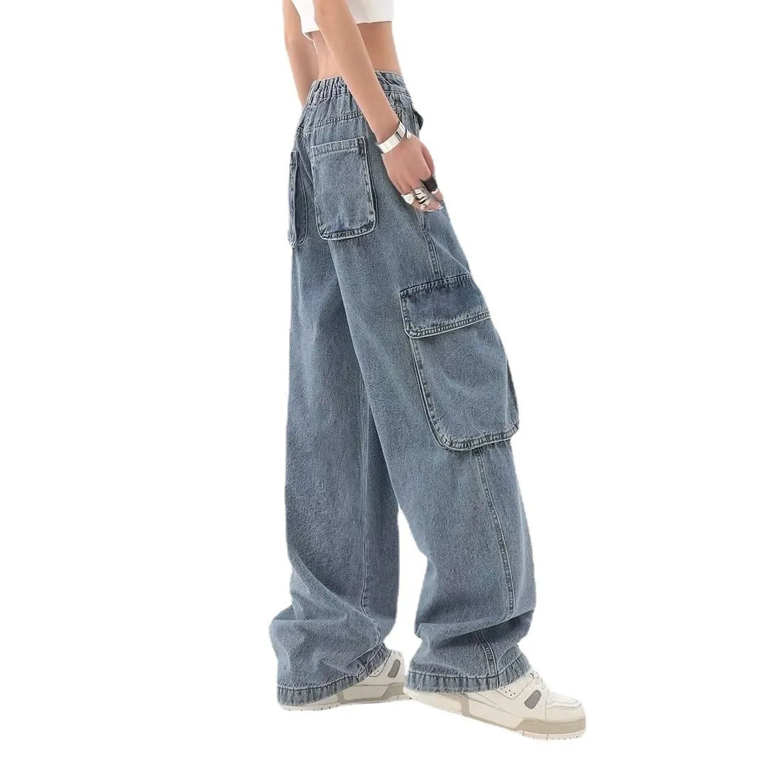 بنطال ذو قصة أرجل واسعة طويل القامة للمرأة الربيع الدانتيل متابعة حزام كلية استرخاء الحلو بسيط شيك Femininas بنطلون Highstreet عادية