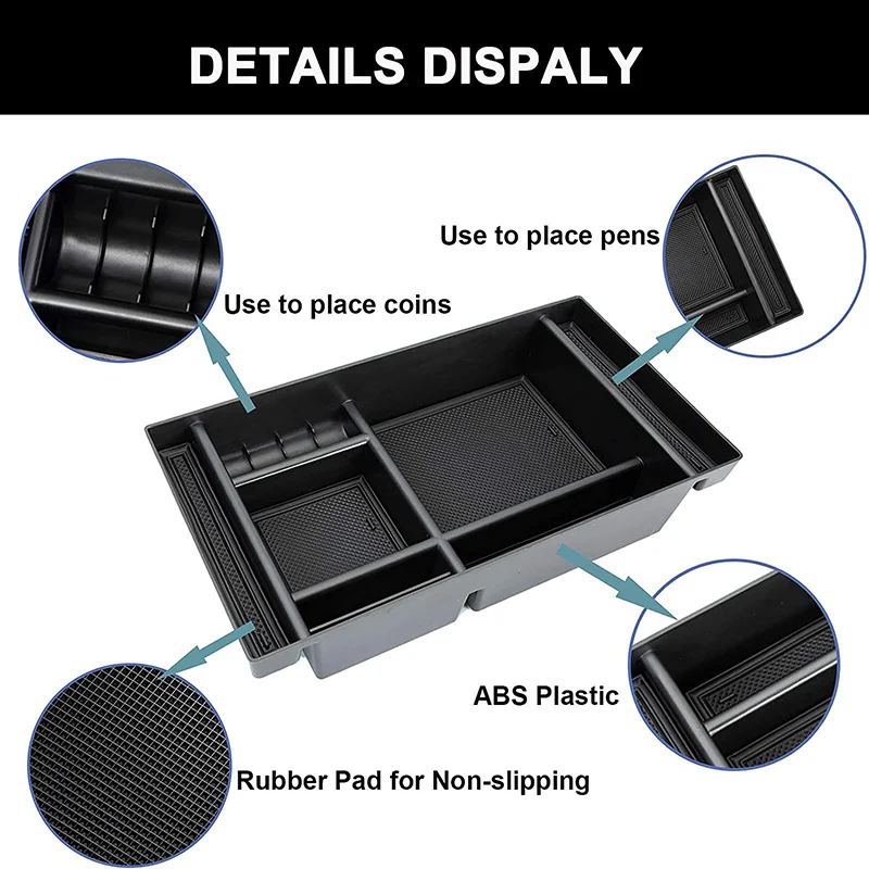 For Chevy Silverado/GMC Sierra 2500/3500HD 2020 2021 2022 2023 Accessories Organizer Bracket Tray Container Stowing Glove Box 5