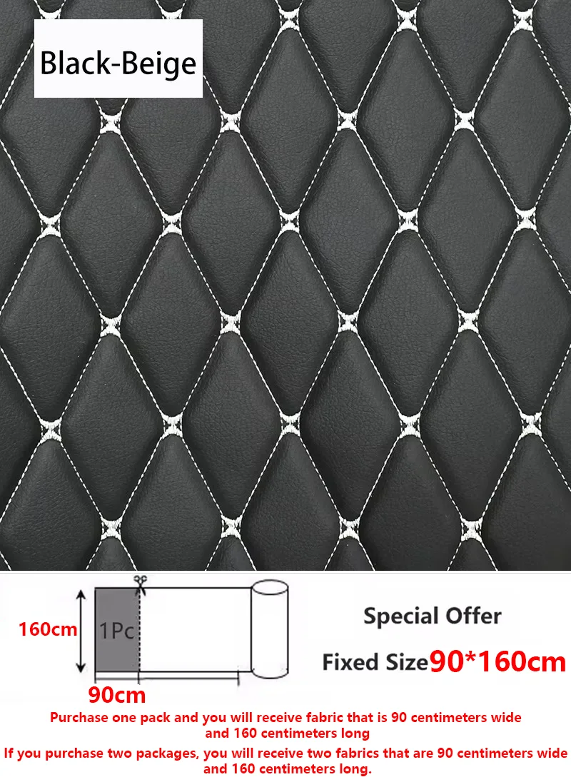 45/90x160 cm Speciale Aanbieding Geborduurde Plaid Stof Spons Tussenlaag Lederen Stoffen voor Auto-interieur Zitkussen decoratie - afbeelding 1