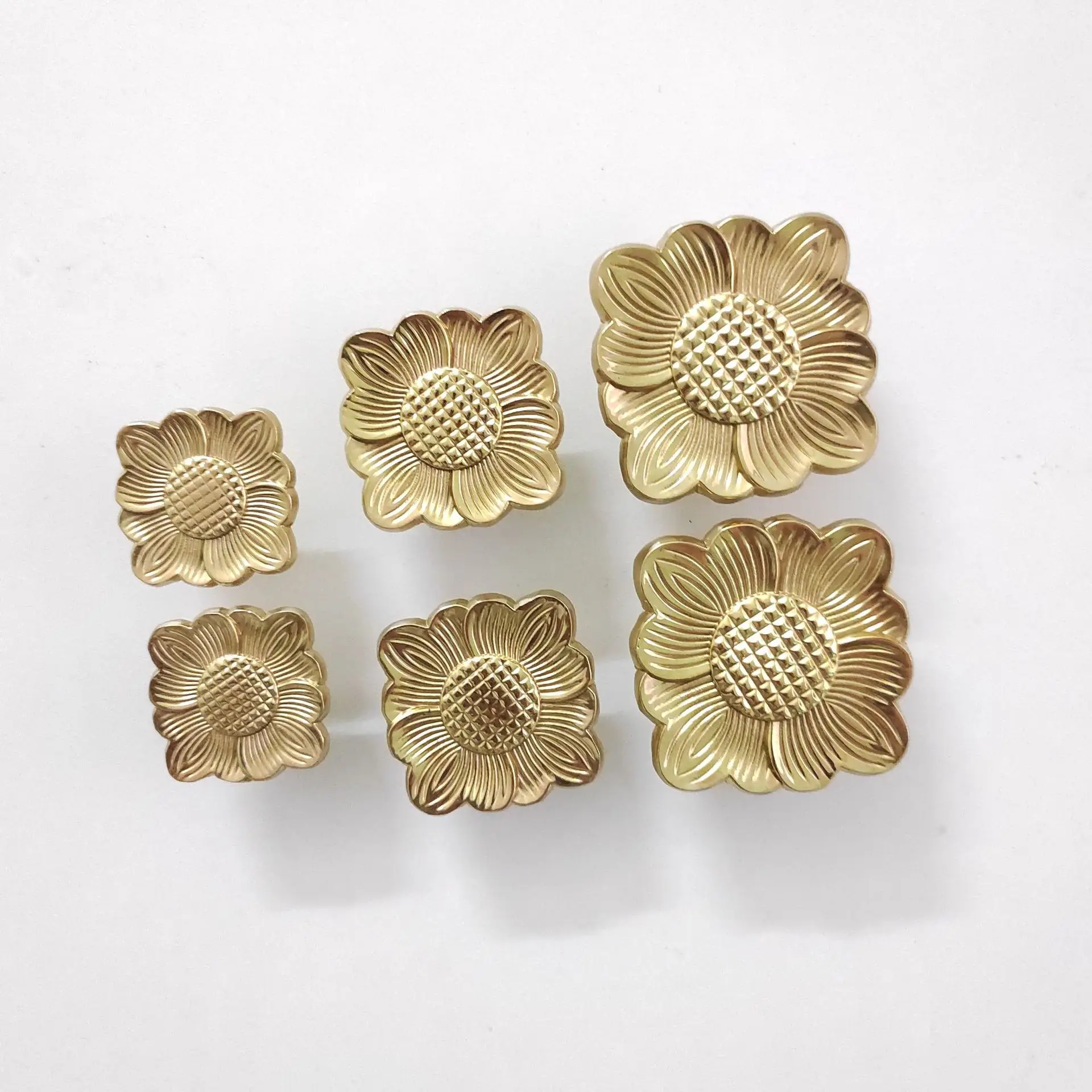 Messing Geschmiedete Blumen-Schubladengriffe für Schrank, Sideboard, Schuhregal, Kleiderschrank