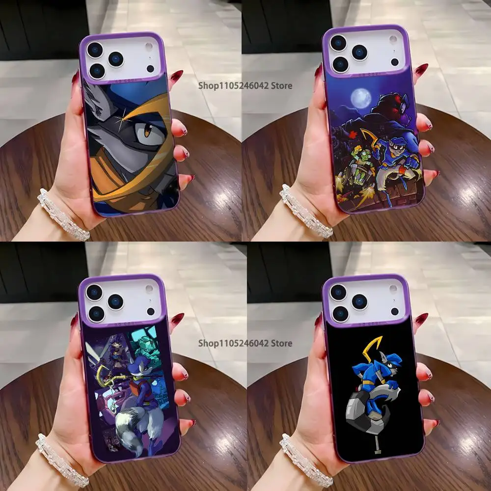 

Game Sly C-Cooper For iPhone 17,16,15,14,13,12,11,Mini,Pro,E,SE4,XS,MAX Purple Shockproof Candy Matte Cover