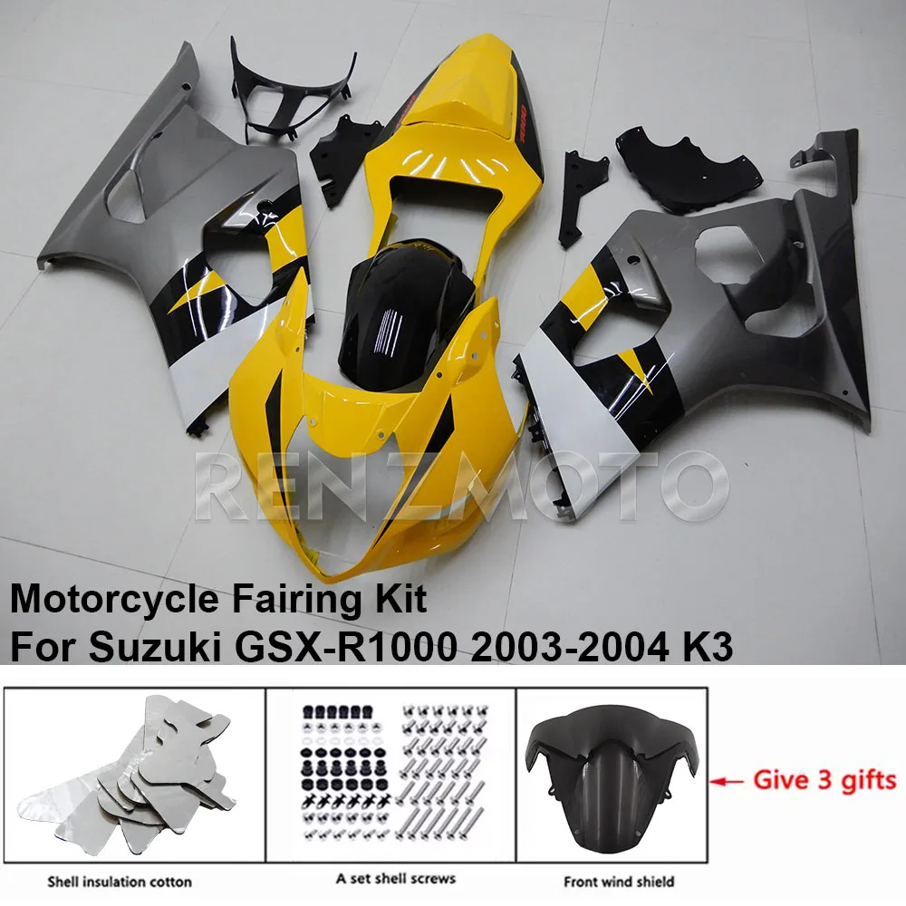 

S1003-107a For Suzuki GSX-R1000 2003-2004 K3 K4 Fairing Motorcycle Set Body Kit Decoration Plastic Guard Plate Accessories Shell