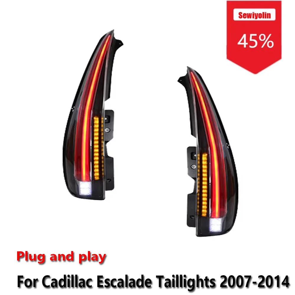 

Sewiyolin автомобильные светодиодные задние фонари в сборе для Cadillac Escalade задние фонари 2007-2014 противотуманные DRL тормозные указатели поворота Plug and Play
