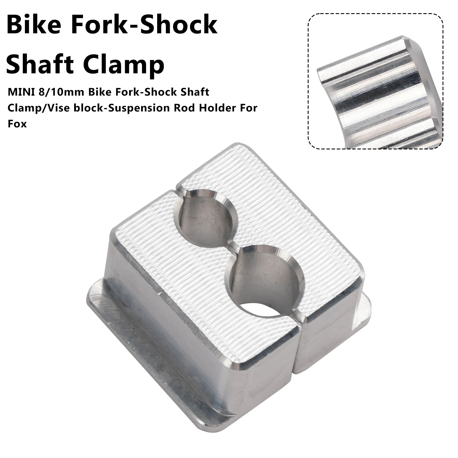 Areyourshop Mini 8/10mm Bike Suspension Shaft Clamp for Fox Fork & Rear Shock Service, Aluminum Vise Block Repair Tool view 5