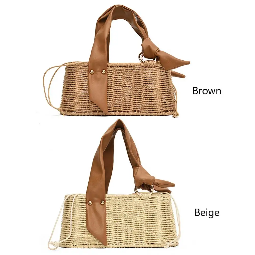 

Straw Beach Bag Woven Hobo Bag Cute Purse Vacation Bag Summer Beach Basket Holiday Travel Handbag for Women