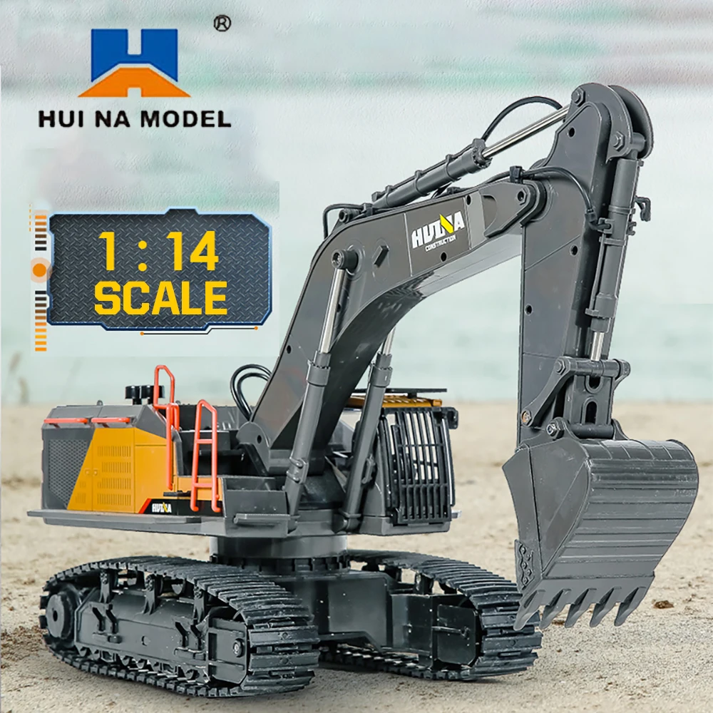 

Huina 1592 1:14 RC Excavator Alloy 22Channels Big RC Cars Engineering Vehicle Simulation Remote Control Truck Toys for Boys Gift