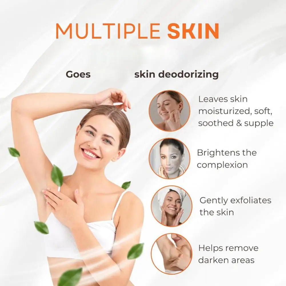 100 г мыла для ванны с хурмой для контроля запаха тела - очищающее дезодорирующее средство для мытья лица и тела для устранения запаха тела, ухода за кожей