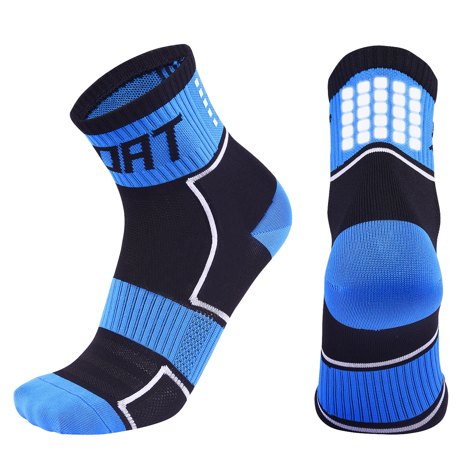 

Светоотражающие велосипедные носки, дышащие спортивные носки высокой видимости, велосипедные носки для бега для мужчин и женщин