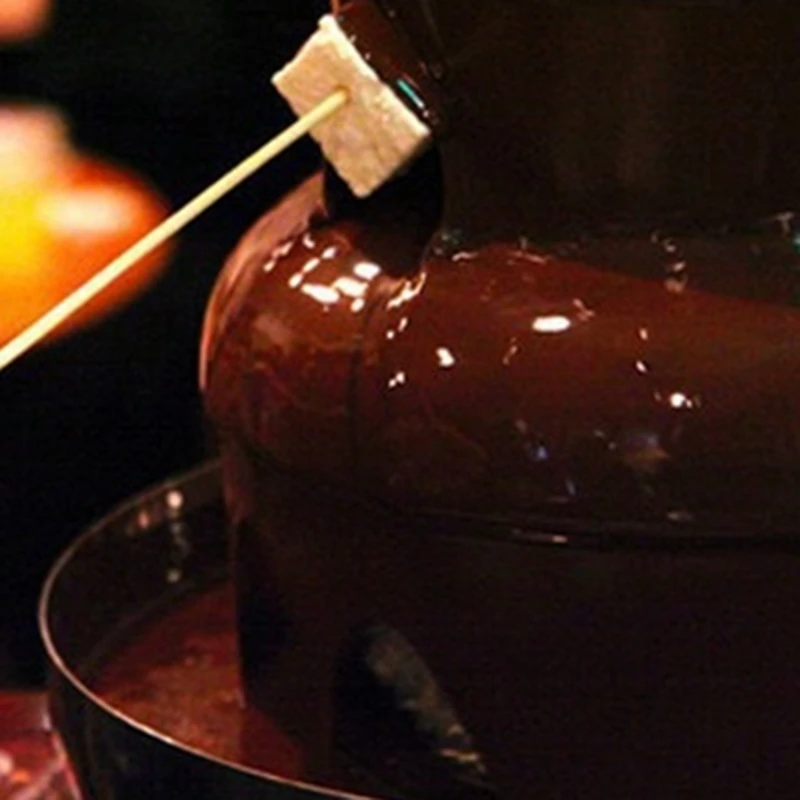 Шоколадный фонтан, горячий горшок, мини-водопад, машина для горячего горшка, свадебный дом, мини-машина для плавления шоколада «сделай сам», вилка европейского стандарта