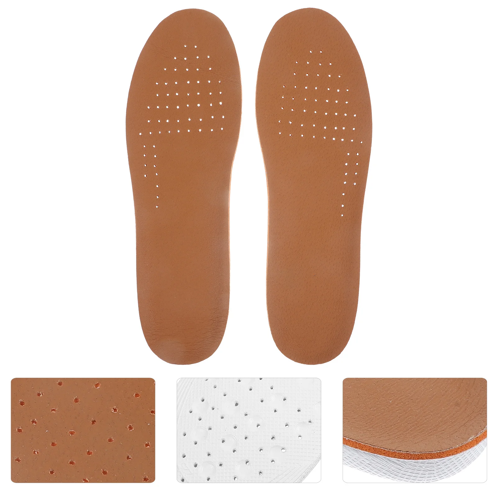 

1 Pair of Shoe Lifts Breathable Height Increase Shoe Pads Pig Skin Shoe Cushion for Women Men Size S (1.5cm)