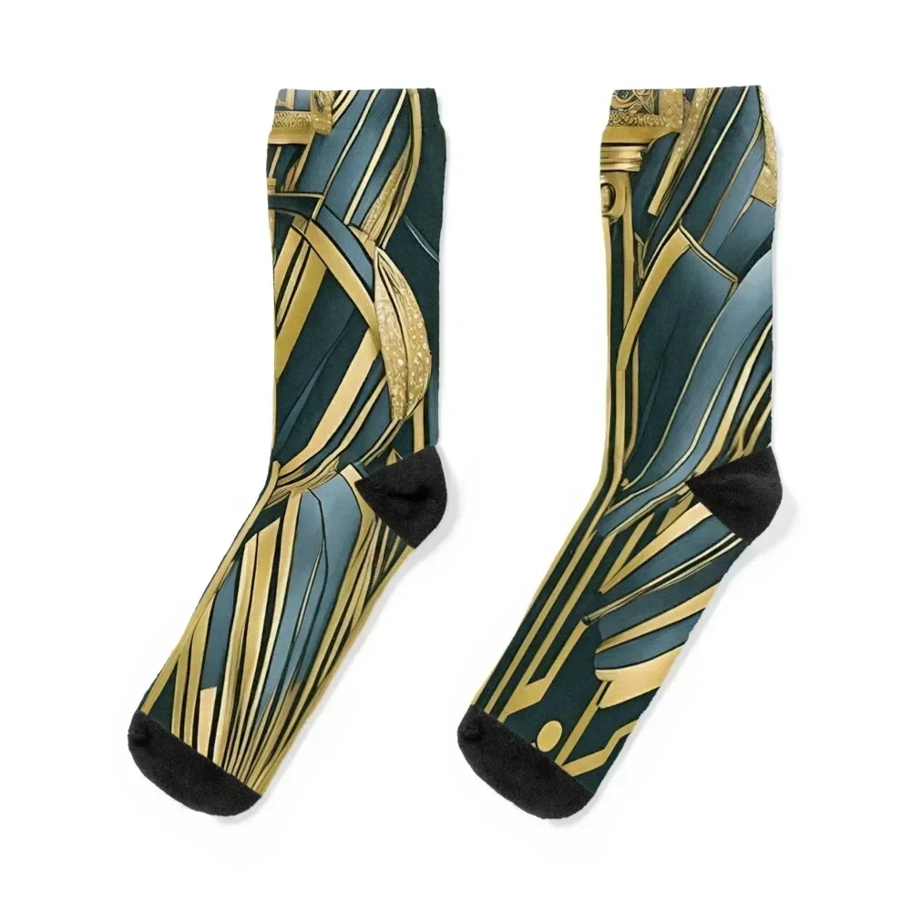 Timeless Art Deco Patterns: Gatsby Inspired Design Elements Socks Non-slip tennis Men's Socks Women's