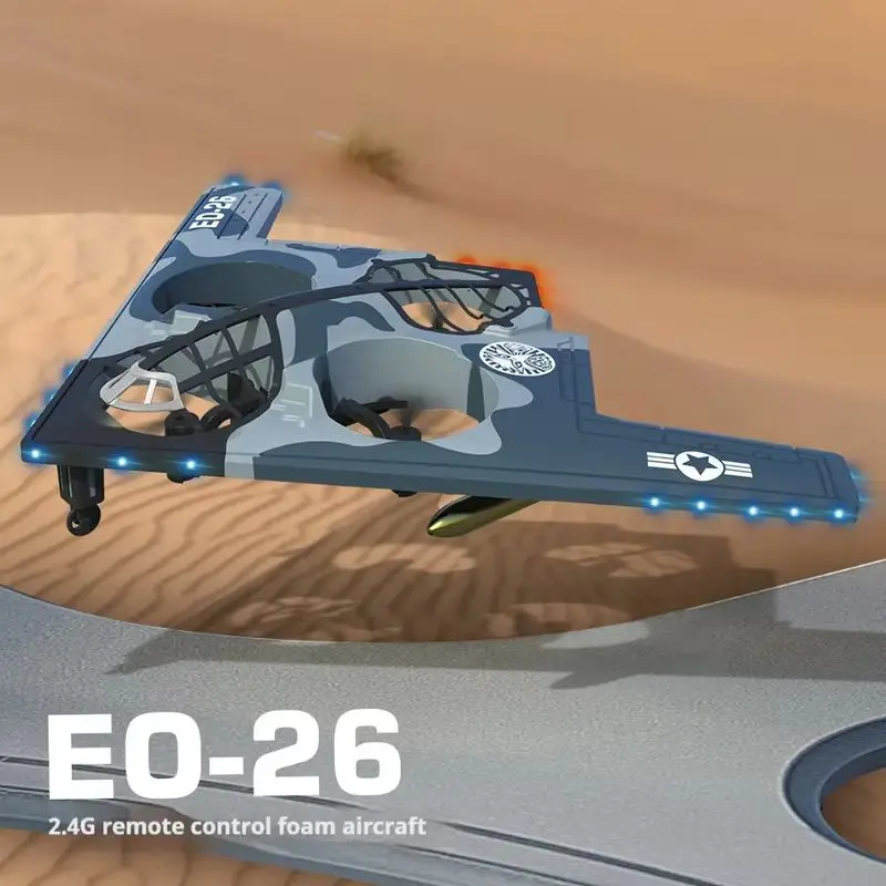 

2024 New Eo-26 UAV Remote Control Fighter B2 Bomber Fixed Wing Foam Glider Airplane Toy for Kids And Adults Birthday Gift