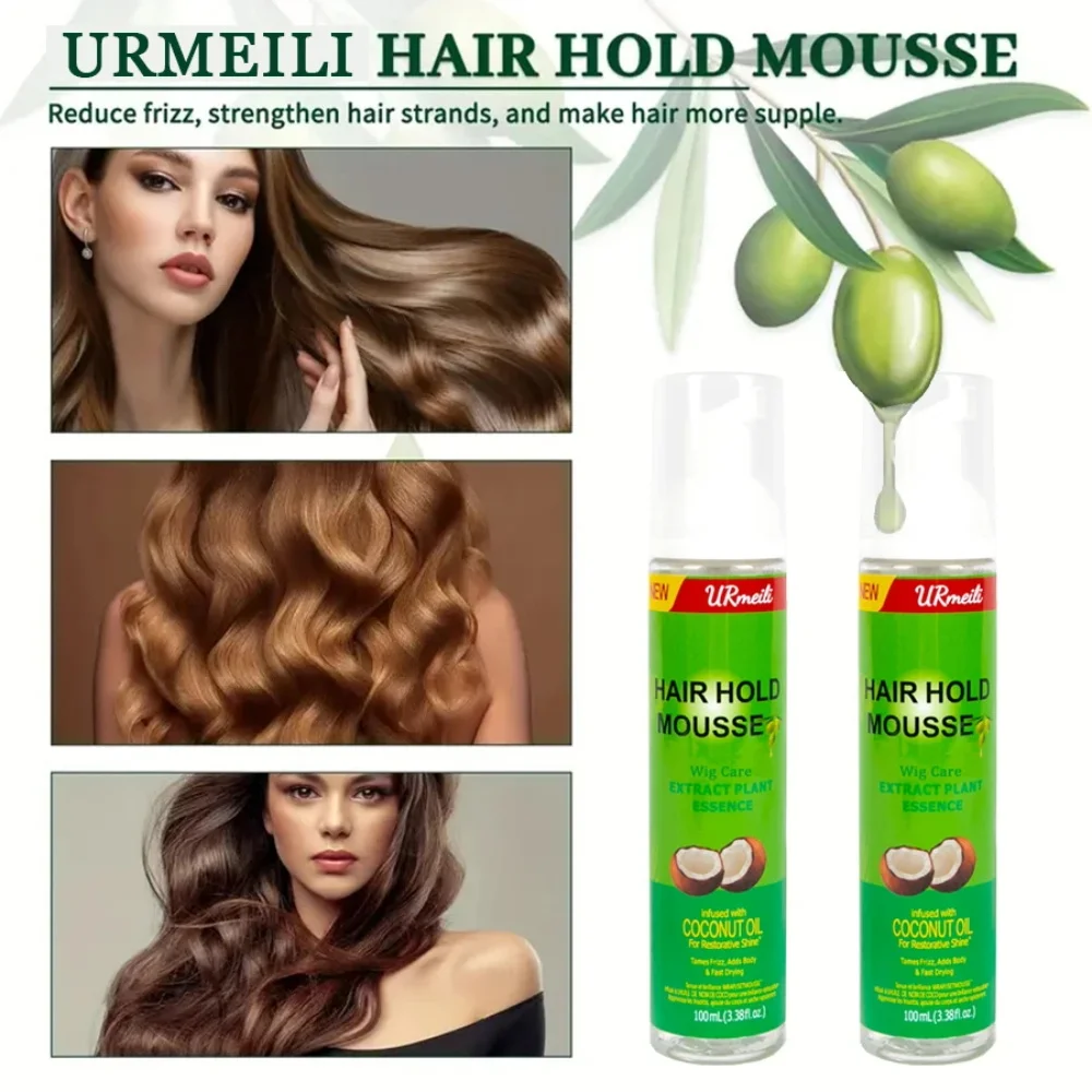 2025 Curly Hair Mousse For Wigs Strong Hold Olive Oil Hair Styling Mousse Anti-Frizz Hair Foam Mousse For Styling Hair Women Men image 4