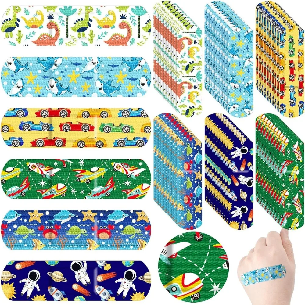 12Pcs/Set Cartoon Band Aid Cute Wound Dressing Patch Tape First Aid Strips Waterproof Kawaii Adhesive Bandages Kids Plasters