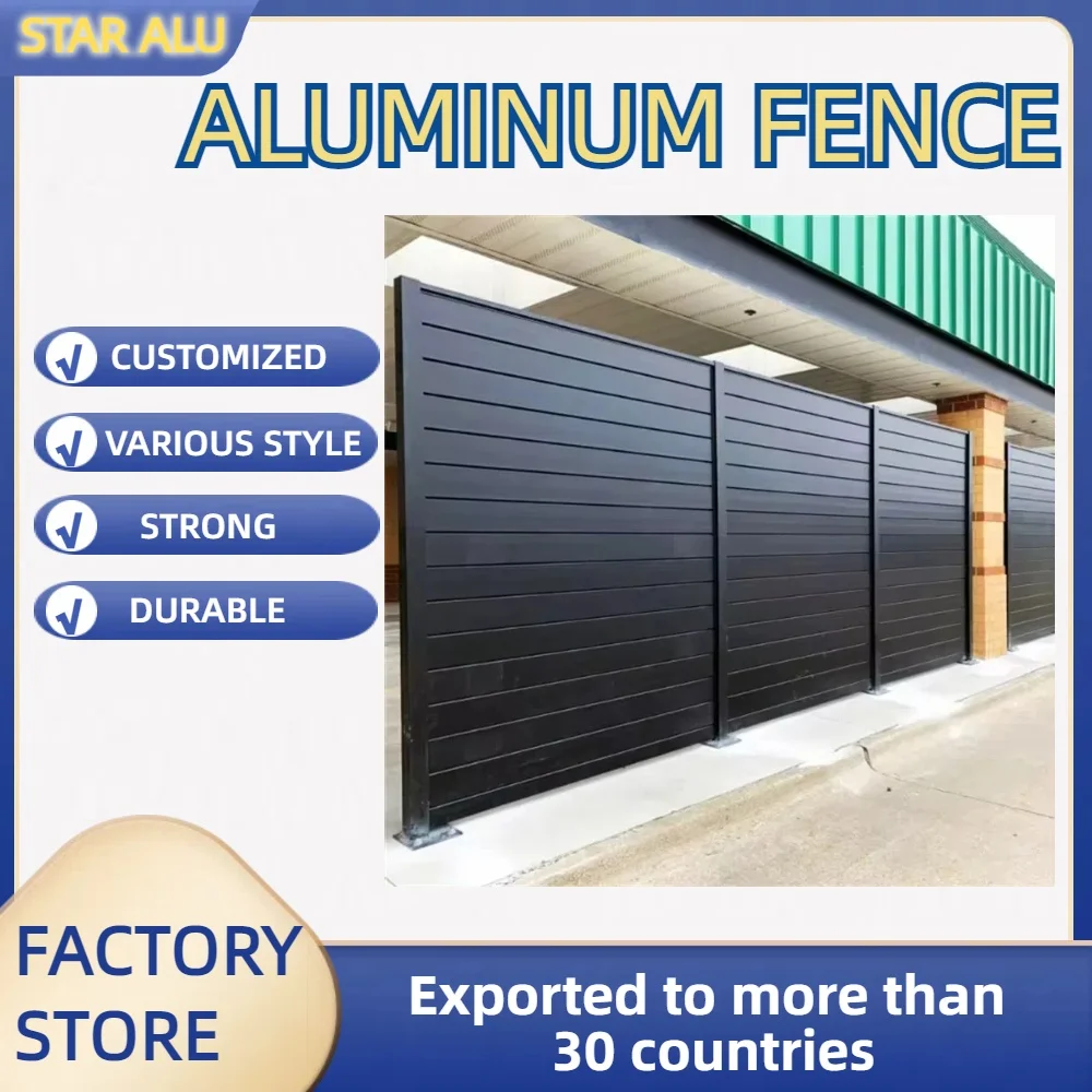 الألومنيوم سياج الخصوصية الأفقي تخصيص الربط لوحة الألومنيوم الألومنيوم آخر الديكور في الهواء الطلق شريحة الخصوصية شاشة الحائط