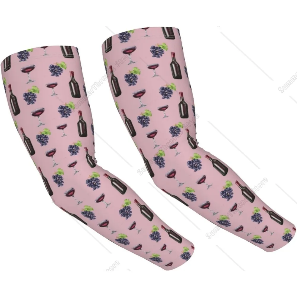 

Рукава с рисунком винного элемента для мужчин и женщин - охлаждающие солнцезащитные спортивные рукава для защиты от солнца, чтобы закрыть руки