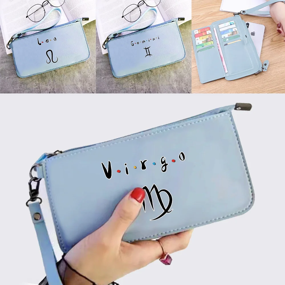 

Новый длинный кошелек на молнии, большая вместительная сумка для нескольких карт, уличный кошелек для монет, легкий многофункциональный кошелек с рисунком созвездия