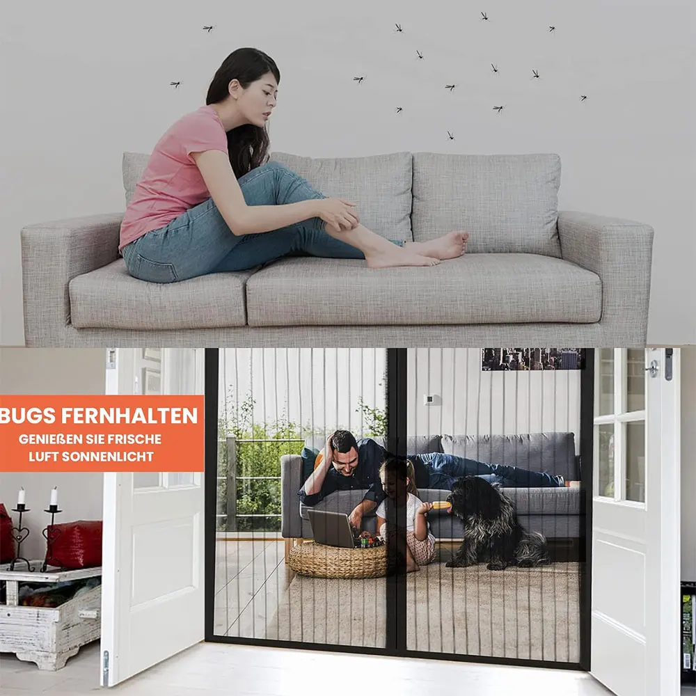 Magnetische Anti Moskito Vorhang Tür Mesh Insekt Fly Bug Net Automatische Schließen Haushalt Belüftung Schlafzimmer Fenster Vorhänge – Detail 11