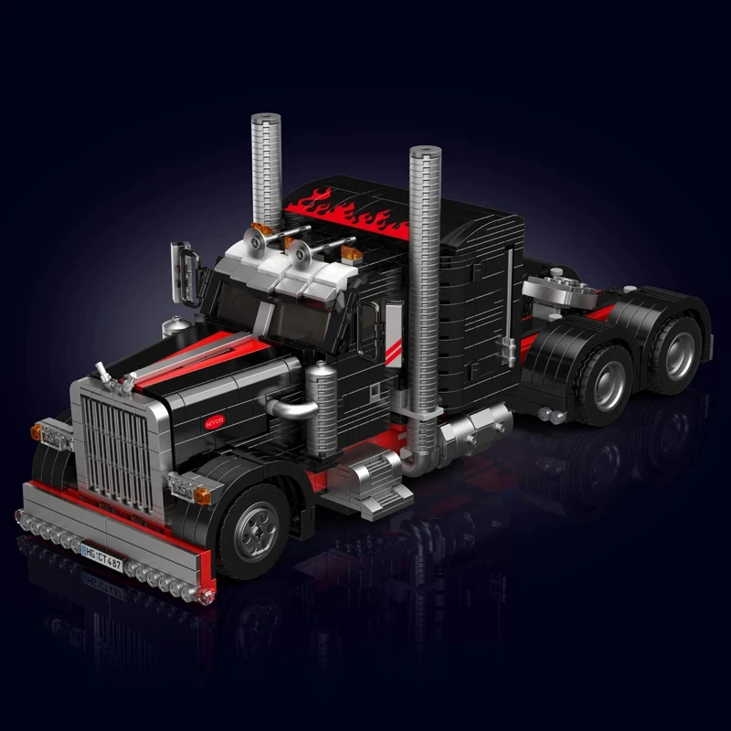 NEW Technical Car Building Block The American Truck Model Set Assembly Car Brick 1797pcs MOC Toys Kids Christmas Gift Boys