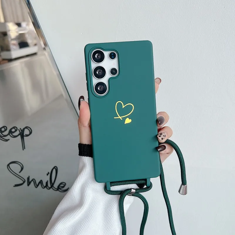Liebesschutz-Handyhülle mit Umhängekordel für Samsung Galaxy S26 Ultra S25 FE S21 S22 S23 S24 Plus – Stoßfeste Candy Crossbody Halskordel-Hülle mit weichem Schutz – Detail 13