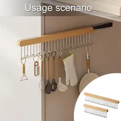 Pulley for Sliding Hanging Hanger for Camisole Underwear Wood Closet Organizer for Hat Pants Space Saving Clothing Rack StorageP