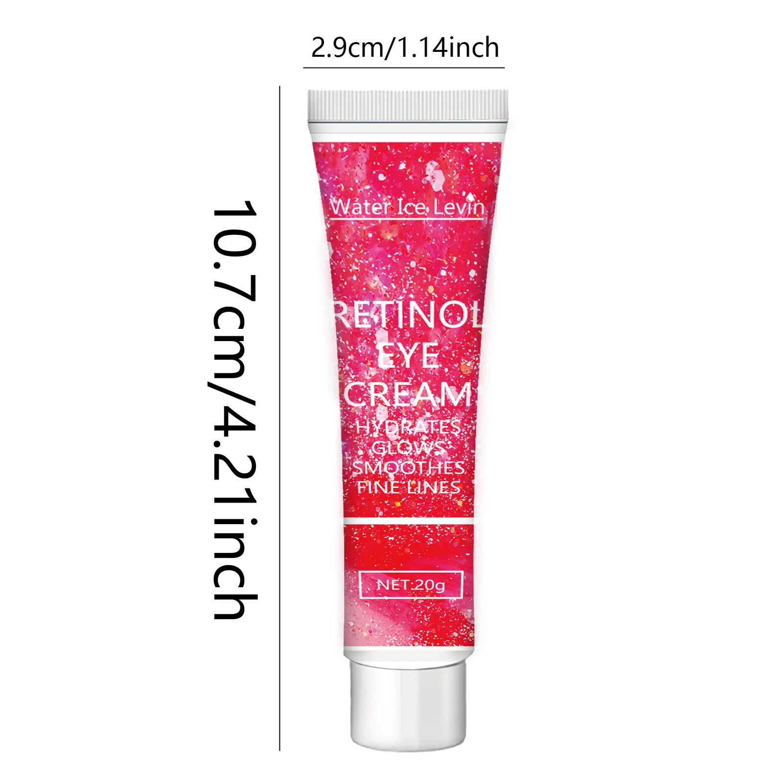 One Tube, Retinol Eye Cream, Containing Coconut Oil and Astaxanthin, Retinol, Plant-Based Squalane, Firming and Moisturizing Cream, Soft and Smooth Light Beige Color for the Eye Area, Brightening Eye Cream