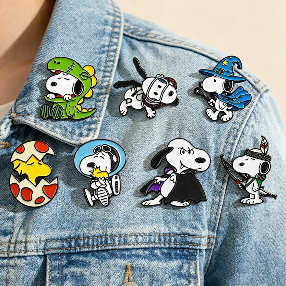 7-teiliges Set mit niedlichen Cartoon-Emaille-Anstecknadeln aus Zinklegierung, Ansteckbroschen und Abzeichen zur Dekoration von Rucksäcken, Hüten und Kleidung, Schmuck, Unisex-Geschenk für Freunde – Detail 4