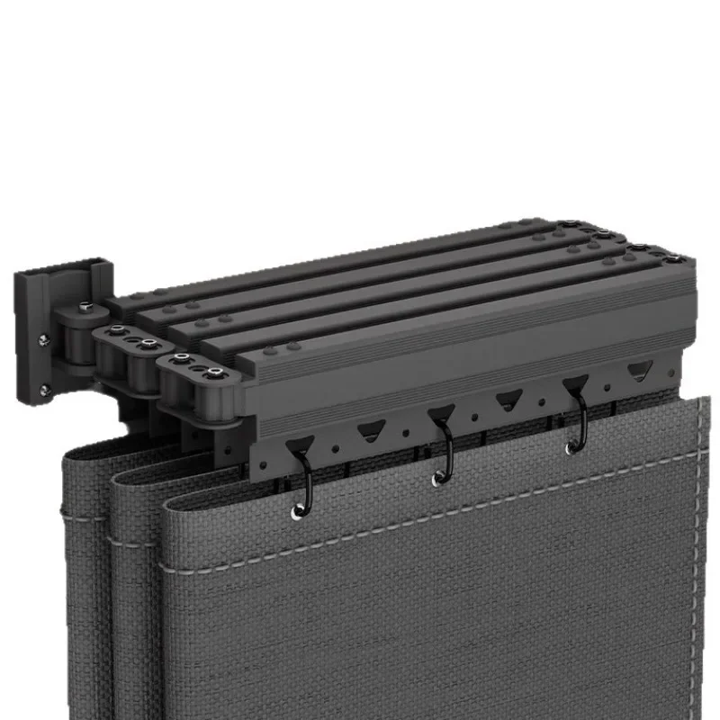 

Bathroom waterproof and mildew-proof invisible high-end shower folding curtain bathing household hanging curtain