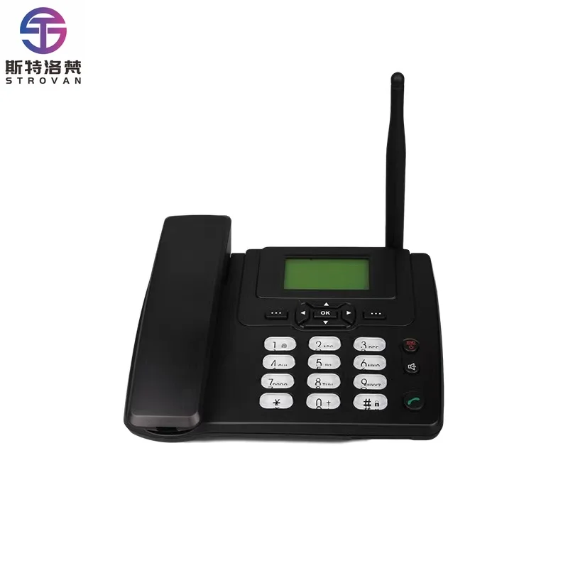 Teléfono Fijo con 1 Ranura para Tarjeta SIM GSM ETS3125i, Teléfono Analógico Simple para Oficina/Hogar, Teléfono Inalámbrico Fijo de Escritorio