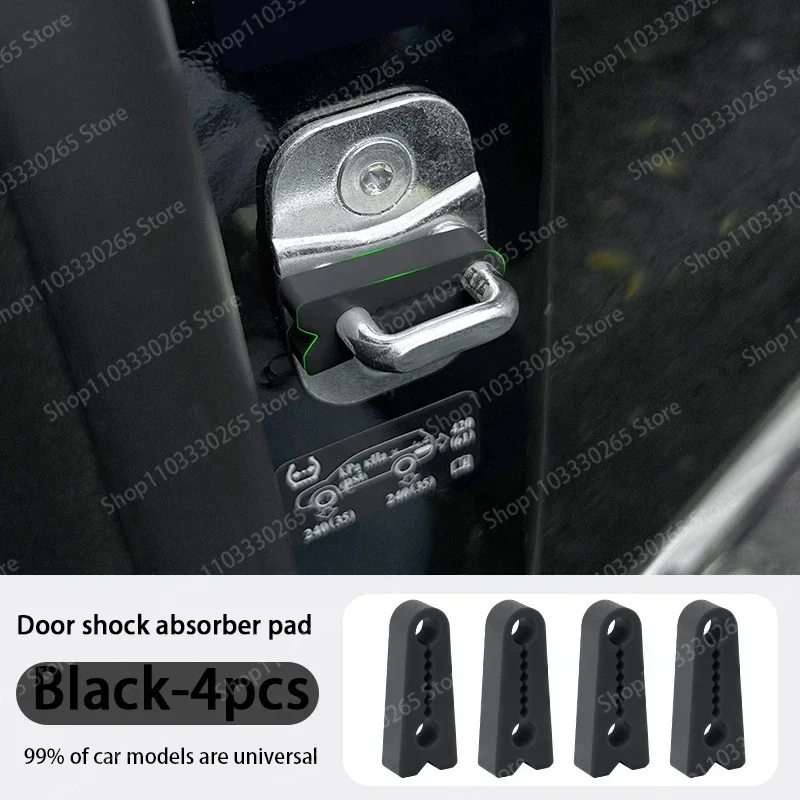 Silicone door lock buckle protective cover, car door lock shock-absorbing buffer rubber pad, thickened anti-collision sticker