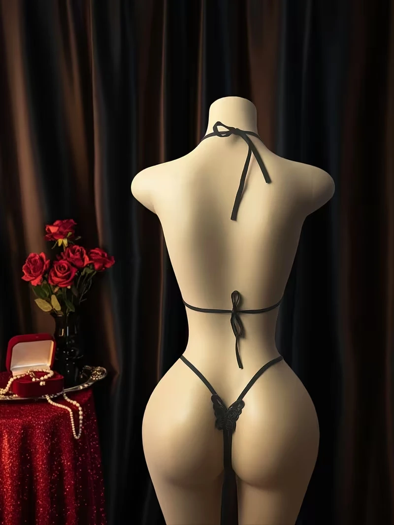Super Hot Sexy Bodysuit Butterfly Open Bra Woman Lingerie For Sex Open Crotch Vulgar Porn Underwear Erotic Outfit Babydoll Dress - view 5