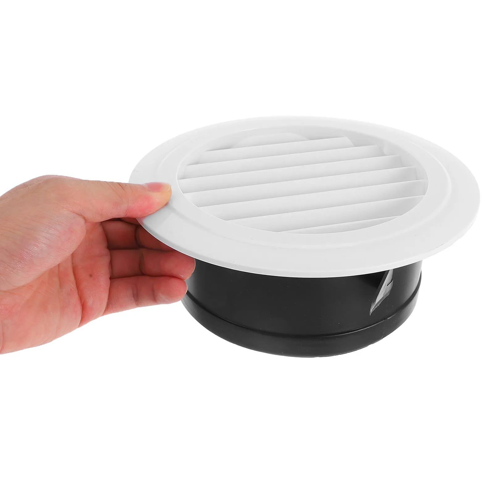 Round Exhaust Vent Cover 150Mm Built-in Insect Screen Louvered Air Vent for Bathroom Kitchen Attic Soffit Hvac Ducting
