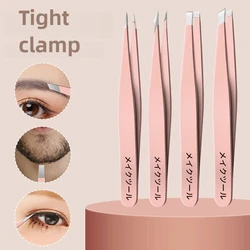 Pinzas de precisión de acero inoxidable para depilación Facial de cejas, férula, espinillas, Punta inclinada, Punta angular, Punta puntiaguda